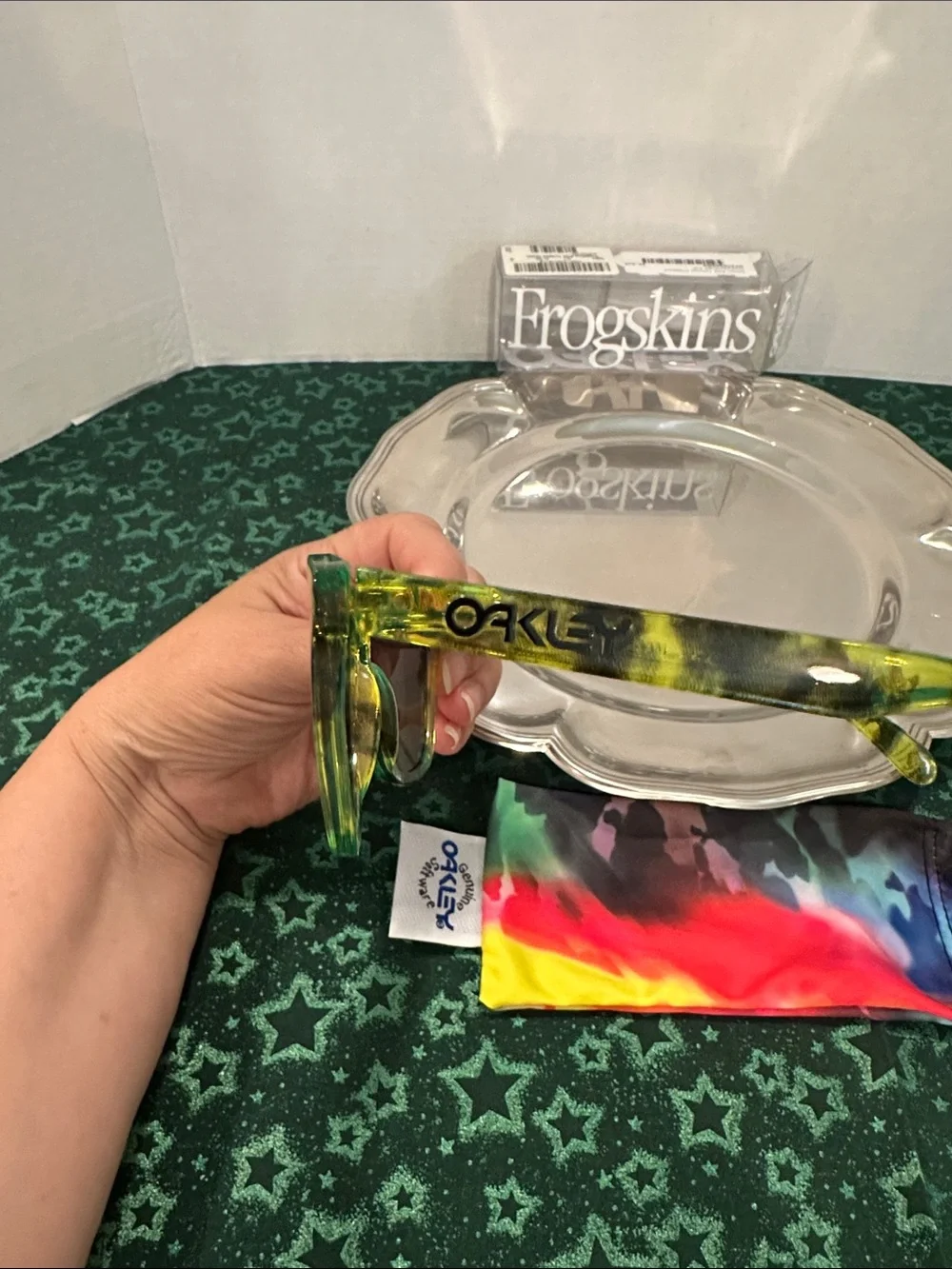 Oakley Frogskins Acid Tortoise Green Emerald Iridescent Lenses Near Mint